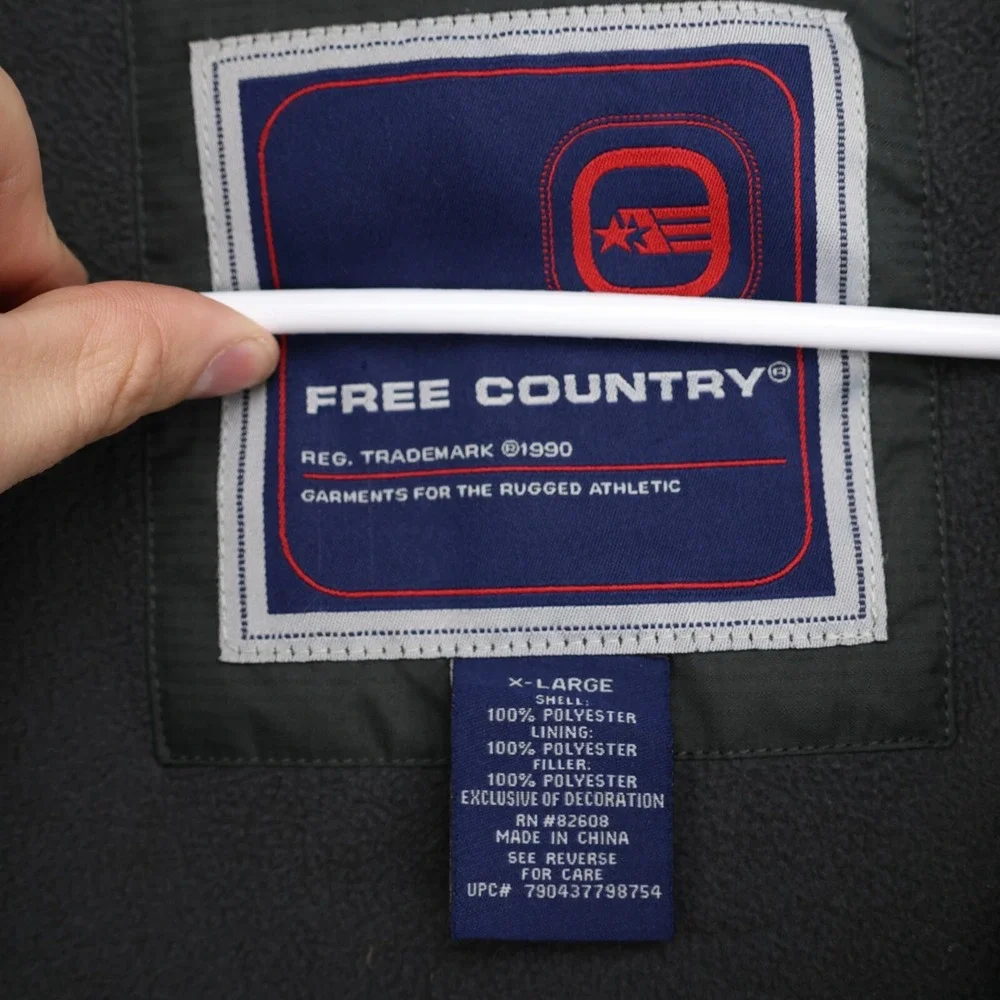 Free Country‎ Lined Fleece Collared Windbreaker Men Jacket Size XL Multicolor